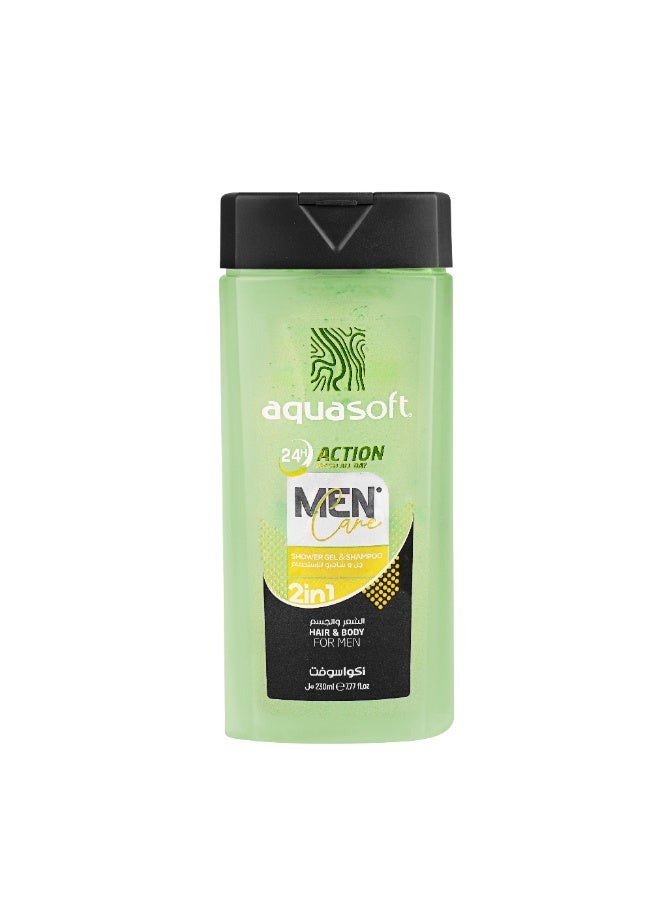 Aquasoft Action Fresh Shower Gel For Men 280 ml - Image 1